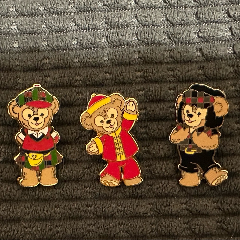 Set of Three Duffy Collectible Disney Pins